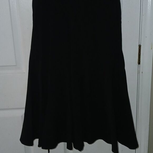 Calvin Klein black sleeveless flare business party simple dress Sz 12 EUC - Picture 5 of 8